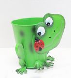 Multifunctional Gareden Flower Metal Planter Frog Figurine