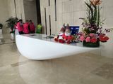 Acrylic Solid Surface Restaurant Reception Desk Furniture