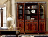 Spanish Classical Luxury Brown Golden Decoration Bookcase