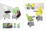 Adjustable Steelcase Plastic School Training Chair with Writing Pad (SF-50F)