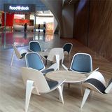 (SP-CS375) Eames Plywood Coffee Table with Hans Wegner Shell Chair