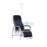 Adjustable Steel Medical Chair for Transfusion, Hospital I. V. Pole Infusion Nursing Chair Bed