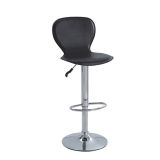 Black Color Upholstered Synthetic Leather Swivel Bar Stool (FS-406)