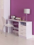 Pure White High Gloss Study Desk with 3 Drawers