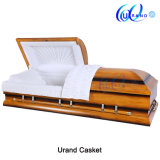 New American Burial Wooden Cheap Velvet Adult Coffin and Casket