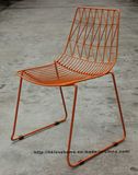 Morden Metal Restaurant Garden Leisure Stackable Side Wire Dining Chairs