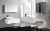 PVC Bathroom Cabinet with Glass Worktop and Ceramic Basin