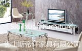 Hotel Sell Moroccan TV Stand Sliver Stainless Steel Leg TV Table Home Furniture