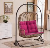 Double Seat Swing Hammock Hanging Chair Rattan Furniture