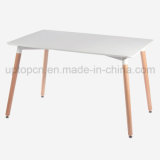 Plastic Restaurant Table with Wooden Legs (SP-GT186)
