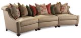 (CL-6612) Classic Restaurant Living Room Couch Wooden Fabric Lounge Sofa