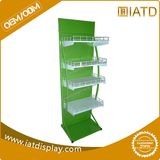 4 Tier Meta Wirel Rollable Cosmetic Display Wall Shelf