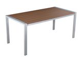 Rectangular Aluminum Dining Table with Polywood Top