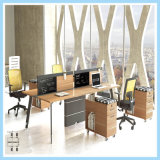 Design Melamine Top White Office Wooden Staff Table