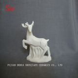 White Ceramic Decoration Animals Figurine Small Milu Deers Porcelain Sculptures Reindeers Crafts Christmas