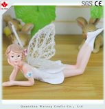 Resin Material Pot Decoration Repose White Fairy Figurine