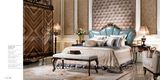 0070-1 Solid Wood Covered Luxury Veneer with High Gloss Painting Bed Room Collection