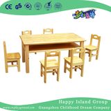 Kindergarten Wooden Children Double-Desk Table for Six (HG-3803)