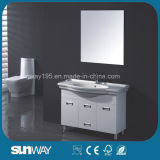 Australia Style Semi Round Bathroom Cabinet with Ceramic Basin (SW-PVC8222-1000)