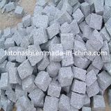 Natural Cubestone, Sesame White Granite Paving Cobblestone for Driveway, Garden
