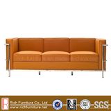 Replica Stainless Frame Leather Modern Office Sofa (LC3)