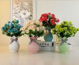 European Modern Fashion Ceramic Flower Vase Home Decoration Small Ceramic Vases Wedding Home Decoration Tabletop Handmade Vase