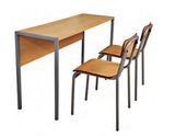 Classroom Furniture Double Desk and Chair (SF-11D)