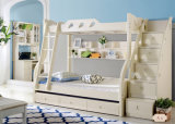 Korean Style Wooden Kids Bunk Bed for Children Bedroom Furniture (9008)