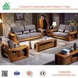 Tea Table and Soft Cushion Wood Sofa