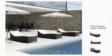 Garden Rattan and Wicker Bed Patio Lounge