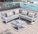 Modern Home Hotel Office Joya Aluminum Lounge Patio Garden Outdoor Sofa (J678)