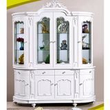 Modern Bar Home Living Room White Wood Wine Cabinet