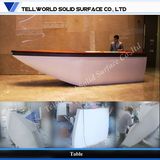 Artificial Stone New Design Unique Shape Shoe Shape Reception Desk