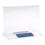 Top Loading Double Sided Acrylic Sign Holder Triangle Base