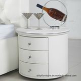 Modern Bedroom Furniture White Narrow Wood Nightstand, Bedside Table White Color Bedside Table for Home Using