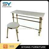 Living Room Mirror and Stool Set Console Table