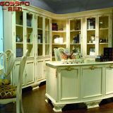 White Bookcase Horizontal Solid Wood Bookcase (GSP18-028)