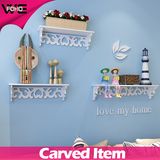 White Plastic-Wooden Decorative Fashion Decorative Wall Shelves