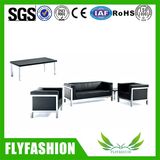 Office Sofa Genuine Metal Frame Leather Sofa Set