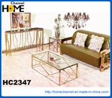 Modern furniture Metal Coffee Table with Glass (HC2347)