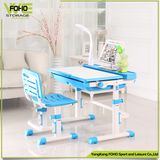 Drawing Adjustable Kids Cheap Study Table with Attached Chair
