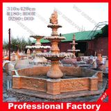 Sunset Red Marble Fountain for Garden Decoration