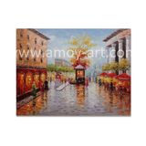 Handmade Paris Street Knife Paintings for Wall Decor