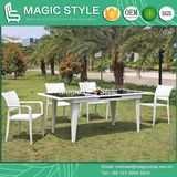 Outdoor Auto Extension Table and Chair Rattan Extension Table Wicker Dining Chair Patio Furniture Garden Dining Set Wicker Furniture