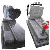 Black Brown European Style Marble Tombstone Marble Monument
