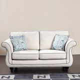 Modern Design White Two Seat Fabric Sofa for Living Room Furniture