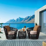 Top Quality Synthetic Rattan Outdoor Garden Furniture Coffee Set (YT606)