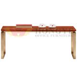 Modern Golden Wooden Stainless Steel Office Furniture (HY-018-1)