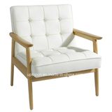 White Leather Upholstered Solid Wood Hotel Chair (SP-EC729)