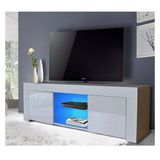 High Gloss Drawer Shelf LED Lighting TV Stand Unit